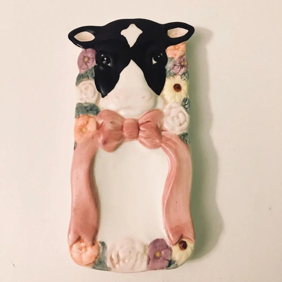 1996  Karen Bell Sweet Bessies Bouquet Cow Flowers Wall Hanging Giftcraft - Picture 14 of 15